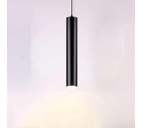 SEMANHUAOZ Suspension LED nordique - Lampe suspendue à tube cylindrique noir réglable, conception à tube long, idéale for comptoir de cuisine, bar et plafonnier décoratif(White Light,30CM)