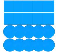 Semazz Rustine pour Piscine,20 PCS Patchs de Réparation de Piscine en Vinyle Kit de Réparation de Piscine Liner Auto-adhésif en PVC pour Tente Spa château Gonflable 10 Carrés + 10 Cercles Bleu