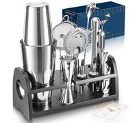Semderm Ensemble Shaker à Cocktail Professionnel Mixology - Ensemble Shaker Boston en Acier Inoxydable Extra épais | Kit de Bar pour Bar à Domicile