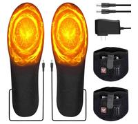 Semelle Chauffante avec Batterie Externe Rechargeable pour Hommes et Femmes, 3 Niveaux de Température 40-65°C, Taille: 42-47 (42-47)