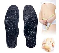 Semelle Chaussure Amincissante, Semelles Orthopédiques pour Mal de dos Brûler La Graisse Abdominale Antifatigue Soulagement des Douleurs aux Pieds Améliore la Circulation Sanguine (black, L (40-45))