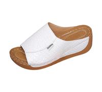Semelle Compensée Semelle Épaisse Femme Sandales Décontractée Creux Transparent Bout Troué Taille Extérieur Plage Chaussures Été Respirantes Légères Bout Ouvert Chaussons Orthopédiques Chaussures