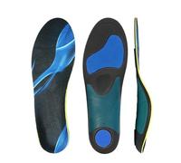 Semelle de correction de la voûte plantaire sportive, respirante, absorbant la transpiration, anti-odeurs, douce, haute élasticité, semelle intérieure absorbant les chocs (bleu, 35-37)