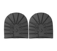 XINL Semelle extérieure en Caoutchouc de Remplacement, Chaussures Flexibles antidérapantes durables, Demi-Semelle et Talons en Caoutchouc, Chaussures de réparation(Black Heel)