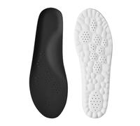 Semelle Grandissante Semelles intérieures en latex haute élasticité, soutien de la voûte plantaire, respirantes et souples(1 Pairs-Black,EU45-46)