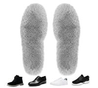 Semelle intérieure de bottes - Cheveux synthétiques et feutre, 35,6 à 46,14 cm, doublure d'hiver thermique et rembourrage épais et chaud pour bottes de neige, chaussures en cuir, chaussures