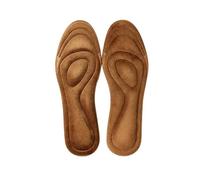 Semelle intérieure en polaire épaisse et douce pour chaussures - Coussin de massage épais et doux en cachemire - Semelles thermiques d'hiver pour homme et femme (marron, EU39-40 (250 mm)