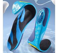 Semelle intérieure rembourrée avec semelle extérieure en polyuréthane épaisse, talon en gel absorbant les chocs, soutien profilé pour la marche, l'entraînement, bleu, US Men12-12.5