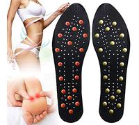 Semelle Magnetique,1 Paire de Semelles Acupression,Semelles Magnétiques pour Femme et Homme,Semelles Gel Réflexologie Et D'acupression,Soins de Santé des Pieds (Size:2 Pairs,Color:Noir)