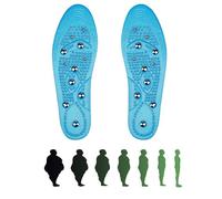 Semelle Magnetique, Semelles Acupression, 1 Paire Semelles Magnétiques Pour Homme et Femme, Semelle Gel Réflexologie Et D'acupression, Soins de Santé Des Pieds pour La Fasciite Plantaire (Vert, 41-46)