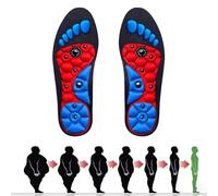 Semelle Magnetique, Semelles Acupression Pour Homme Femme, 1 Paire Semelles Magnétiques, Semelles Orthopédiques En Gel de Réflexologie pour Soulager La Fatigue Des Pieds (Noir, 35-39)