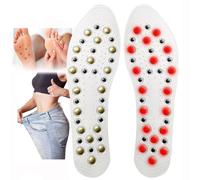 Semelle Minceur Perte de Poids,Semelles Acupression pour Maigrir Femme,Semelle Orthopédique Amincissante Chaussures Confort pour Hommes et Femmes,Magnetic Acupressure In(Size:1 pair,Color:Transparent)
