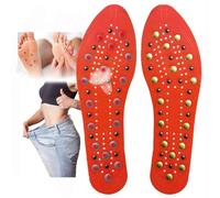 Semelle Minceur Perte de Poids,Semelles Acupression pour Maigrir Femme,Semelle Orthopédique Amincissante Chaussures Confort pour Hommes et Femmes,Magnetic Acupressure Insoles (Size:1 pair,Color:Rouge)