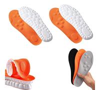 Semelle Orthopédique Révolutionnaire, 2 Paires De Semelles En Nuage 4D Semelles Orthopédiques En Mousse à Mémoire De Forme Respirante Pour Baskets Femmes Hommes (45-46,Orange)