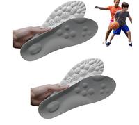 Semelle Pour Crampon, Semelles Chaussures Confort Orthopédiques, Semelles 4d Extra Souples Pour Enfants Et Adolescents (2 pièces gris,45-46)