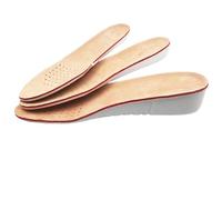 Semelle Rehaussante Homme Semelles intérieures en cuir for augmenter la hauteur des chaussures, coussinets for soins des pieds(35mm height,S 225mm to 260mm)