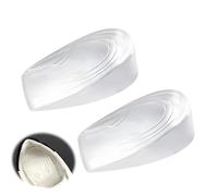 Semelle Talon Gel 2cm transparent, silicone talonnette, rehausse talon unisexe avec amorti confortable, soutien épine calcanéenne et tendon d’Achille, compatible chaussures ville sport travail bottes