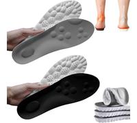 Semelle X, Unisexe, Semelles Orthopédiques 4d Extra Souples Pour Enfants Et Adolescents (Gris+Noir,37-38)