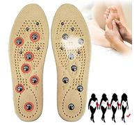 Semelles Acupression Magnétiques Anti-Fatigue - Confort Respirant Semelles Orthopédiques Magnétiques pour Chaussures Homme et Femme (Santé des Pieds) (Size:L(EU:41-46),Color:Jaune)