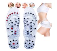 Semelles Acupression Magnétiques Anti-Fatigue - Confort Respirant Semelles Orthopédiques Magnétiques pour Chaussures Homme et Femme (Santé des Pieds) (Size:S(35-40),Color:Transparent 2 pairs)