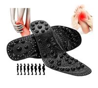 Semelles Amincissantes Magnétiques - Semelles Orthopédiques Semelles d'acupression Stimulation Plantaire pour Perte de Poids Naturelle (Homme/Femme - Massage) (Size:L(41-45),Color:Black 2 pairs)