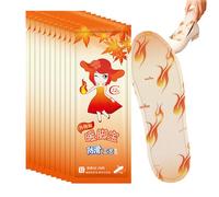 Semelles chauffantes - 10 paires d'inserts thermiques auto-chauffants, chauffe-pieds jetables 8 heures, coussin chauffant actif respirant pour l'hiver, accessoire chauffant sans odeur antidérapant