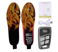 Semelles chauffantes d'hiver - Semelles électriques rechargeables - Chauffage rapide - Télécommande - Contrôle de la température sans fil - Pour homme et femme - Pour la randonnée, le ski, l'Ange