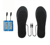 Semelles Chauffantes Électriques, Semelle Intérieure Chauffante Découpable, Rechargeables à Piles pour L'hiver, la Randonnée et Le Camping(S:35-41)