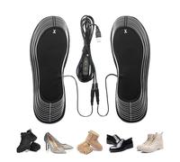 Semelles chauffantes électriques - Semelle thermique rechargeable via USB, Semelles chauffantes électriques coupables rechargeables, 3 réglages de température, pour pêche, randonnée, chasse à l'aper