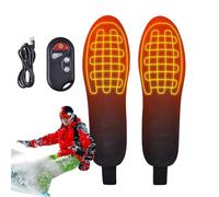 Semelles chauffantes, indolles chauffantes respirantes, semelles chauffantes chaudes pour homme et femme, semelles électriques rechargeables avec contrôle pour les activités d'hiver en plein air