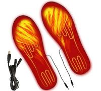 Semelles Chauffantes pour Homme, Semelles Chauffantes Rechargeables, Chauffe-pieds Lavables, pour Extérieur Camping Ski Hiver Travail Football(M:35-46)