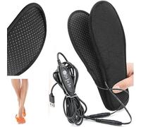 Semelles Chauffantes pour Hommes et Femmes, Semelles Chauffantes Thermiques USB, 3 Niveaux de Réglage de la Température, pour Randonnee Motocyclisme Camping Ski(39-40)