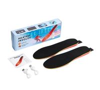 Semelles chauffantes, triple modes de chaleur avec bloc d'alimentation rechargeable de 3000 mAh, doublures de chaussures isolées par temps froid, coussins de pieds personnalisables pour l'intérieur, l