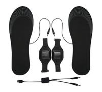 Semelles chauffées rechargeables - Semelle chauffée chauffe-pieds recharge USB découpable - Semelles chauffées en maille douce respirante avec batterie au lithium de 8000 mAh et étui pour batterie p