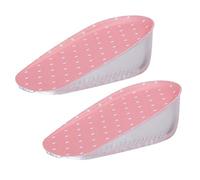 Semelles Chaussures, Semelle en Silicone Autocollante, Rehaussement Invisible pour Chaussures, Confortable et Respirant Antidérapante et Anti Transpiration 3 Hauteurs Différentes, Rose