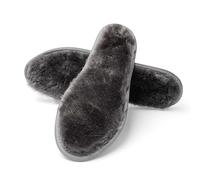 Semelles Confortables en Laine pour Hommes et Femmes, Semelles Chaudes en Mouton Moelleux Adaptées aux Bottes D'hiver, Semelles Épaisses en Laine D'agneau pour L'hiver Gris 42 EU