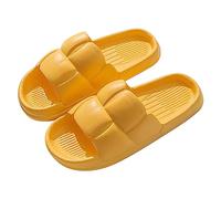 Semelles de chaussures pour femmes mode quatre saisons pantoufles d'intérieur maison calme salle de bain pantoufles lumière bout ouvert confortable chaussures femmes noir bottines, jaune, 41 EU