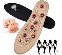 Semelles de Massage de Thérapie Magnétique Chaussures Intérieure Pour Stimuler Les Points de Pression Acupressure Et Le Réflexe Augmenter La Circulation Sanguine Lavable (Size:L(EU:41-46),Color:Jaune)