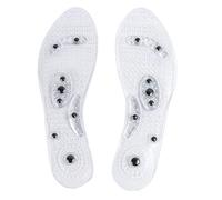 Semelles de massage magnétiques en silicone pour chaussures - Pour thérapie du pied - Perte de poids - Soulage la douleur - Transparent - 43-46 (29 cm)