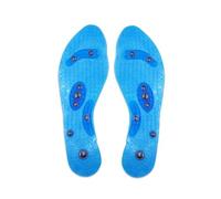 Semelles de massage magnétiques pour chaussures, acupression des pieds, semelle magnétique améliorée pour thérapie des pieds, coussin détoxifiant pour le corps, pour homme et femme (bleu, M)