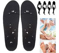 Semelles de réflexologie plantaire avec massage anti-fatigue, semelles magnétiques acupression for hommes et femmes(2 Pair,M(41 44))