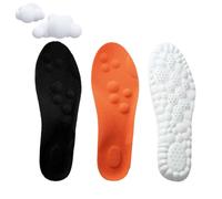 Semelles de soutien de la voûte plantaire - Coussinets de pied en mousse à mémoire de forme 4D for hommes et femmes, conception ajustée for toutes les chaussures(2pair (Black+orange),5Y - 6Y)