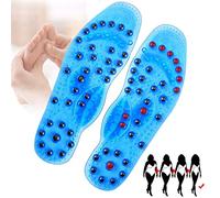 Semelles de Thérapie Magnétique Acupression pour Soin des Pieds,pour Soulager La Fasciite Plantaire Semelles, Semelles Pieds Plats, Dispersent La Pression des P(Size:L(41-45) 2pairs,Color:Bleu)