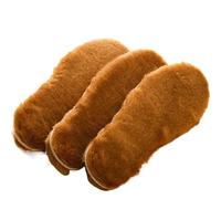 Semelles d'hiver 1 paire taille 35-45 épaissir semelles thermiques hiver en peluche bottes de neige naturelles chaudes laine for hommes femme semelle chauffante(Brown,35 EU)