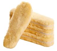 Semelles d'hiver 1 paire taille 35-45 épaissir semelles thermiques hiver en peluche bottes de neige naturelles chaudes laine for hommes femme semelle chauffante(Yellow,36 EU)