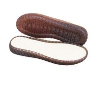 Semelles en caoutchouc pour l'automne et l'hiver avec crochets - Cristal transparent - Protection des chaussures - Bas du tendon - Pantoufles tricotées à la main - Marron - 42-266 mm