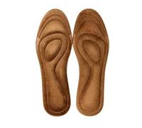 Semelles En Coton 10 pièces garder au chaud semelle intérieure épaissir doux for chaussures coussin de Massage Sport d'hiver auto-chauffant coussinets(Brown-5pair,EU39-40(250mm))