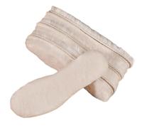 Semelles En Coton Semelles intérieures épaisses et chauffantes, 4 paires, douces respirantes, Imitation laine, semelle thermique d'hiver for hommes femmes(WHITE,EUR41)