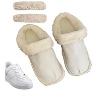 Semelles en peluche pour femme - Semelles intérieures en peluche avec lacets - Confortables et douces - Unisexes - Pour les randonnées en plein air, la vie quotidienne, le froid, le confort des pieds