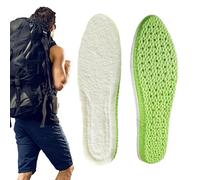Semelles épaisses - Inserts pour chaussures en laine douce avec extrait d'armoise - Chauffe pieds confortables, semelles souples pour chaussures pour femmes, extérieur, chasse